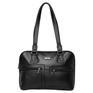 Women’s Black Leather Shoulder Bag Soft Handbag