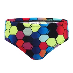 Speedo Geometrische zwembroek voor heren met zeshoekig patroon en volledige bedekking (Veelkleurig)