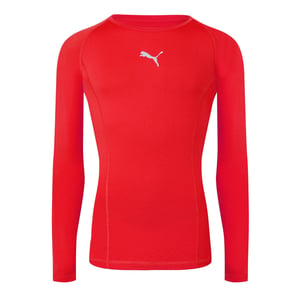 Men's Puma Liga Baselayer Tee Ls T-Shirt in Red