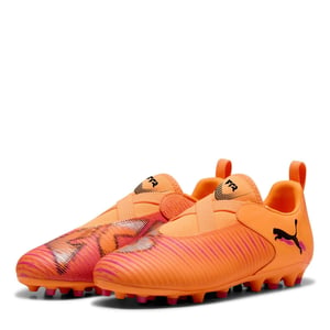 Boys Puma Kids Future 8 Match Firm Ground Football Boots in Ht Fr-Blk-Rvsh