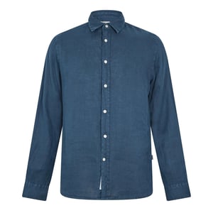 Men's Woolrich Wool Linen Shirt in Aviation