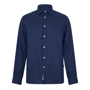 Men's Woolrich Wool Linen Shirt in Dream Blue