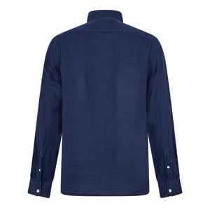 Men's Woolrich Wool Linen Shirt in Dream Blue