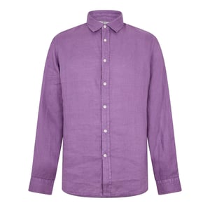Men's Woolrich Wool Linen Shirt in Grapeade