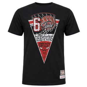 Mitchell & Ness NBA Chicago Bulls Pennant Mens Black T-Shirt