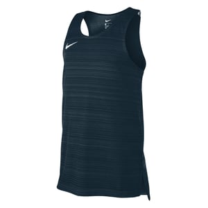 Boys Nike Scoop Neck Sleeveless Muscle Tank Singlet in Obsidian