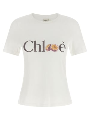 Chloé Witte Katoenen T-shirt