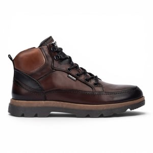 Pikolinos Men's Dark Brown Leather Lace-Up Ankle Boots - Vigo