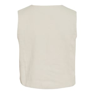 Vila vijado sl tie detail emb. vest 14115634 birch slate black