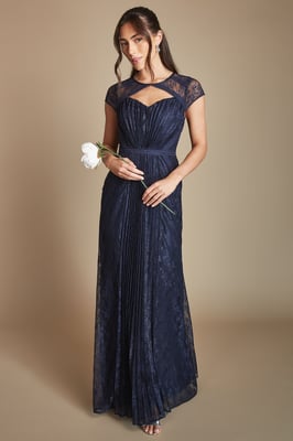 Lightweight Corded Lace Panelled Bridesmaid Dress