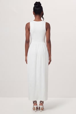 Double Layer Dropped Waist Maxi Dress