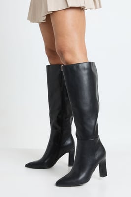 Wide Fit Knee High Block Heel Boots