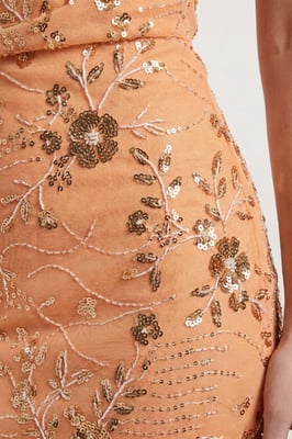 Embellished Cowl Neck Mini Dress