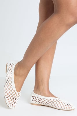 Wide Fit Woven Detail Ballerina