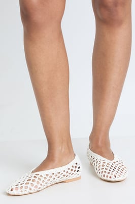 Wide Fit Woven Detail Ballerina