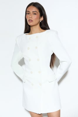Tailored Double Breasted Blazer Dress