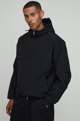 Oversized Boxy Hooded Toggle Cagoule