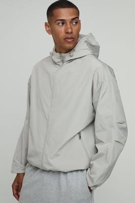 Oversized Boxy Hooded Toggle Cagoule