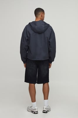 Boxy Fit Hooded Reversible Check Cagoule