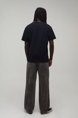 Mixed Animal Print Relaxed Fit Jeans