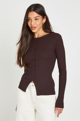 Soft Knit Rib Cardigan