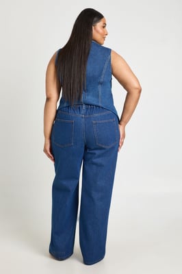 Plus Elasticated Back Channel Tie Straight Leg Jan