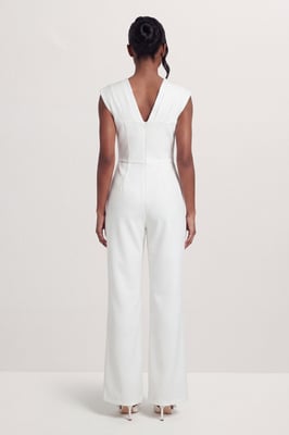 Tailored Pleated Structured Jumpsuit