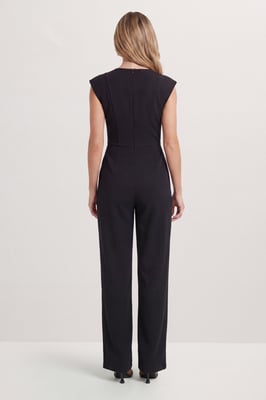 Tailored Pleated Structured Jumpsuit