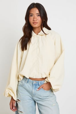 Nylon Collared Zip Through Track Top