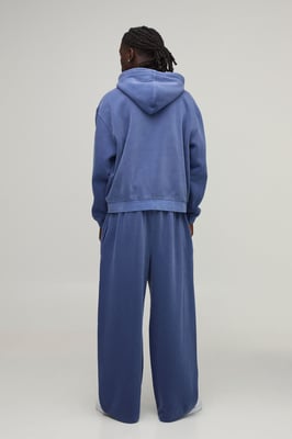 Oversized Boxy Man Sport Washed Zip Through Hoodie
