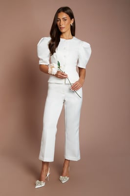 Hen Matte Satin Tailored Trouser