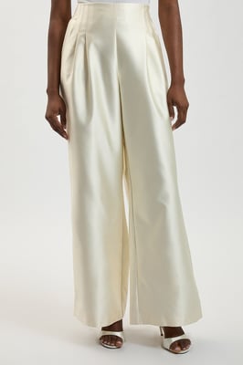 Structured Satin Tailored Trouser