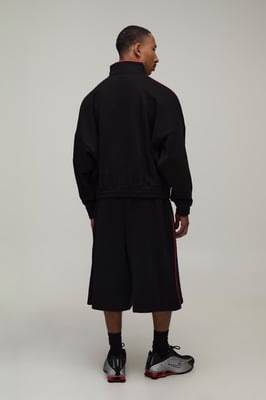 Extreme Oversized Quarter Zip Funnel Neck Jort Tracksuit