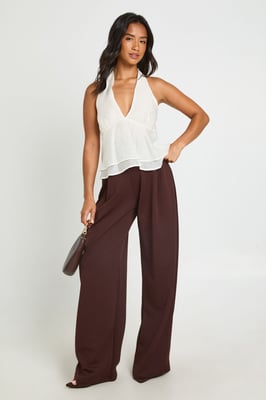 Petite Basics Wide Leg Trousers