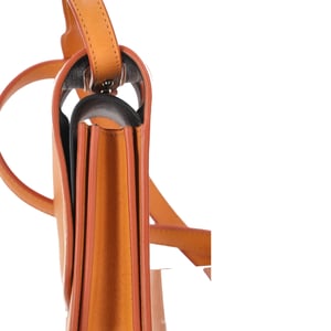Jil Sander Flap Crossbody Tas in Oranje Leer