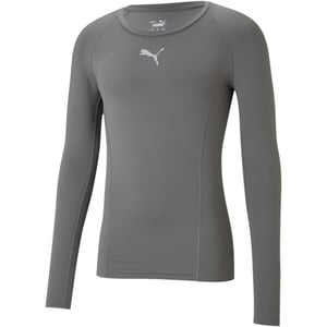 Men's Puma Liga Baselayer Tee Ls T-Shirt in Smoked Pearl
