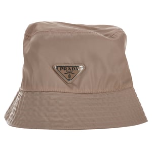 Prada Re-Nylon Bucket Hat in Beige Polyamide