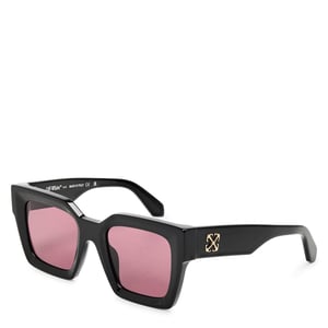 Accessories Off White Square Sunglasses in Black Burgundy