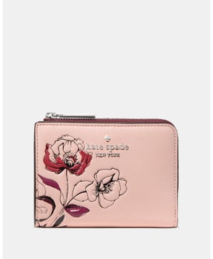 Wallets Inked Floral Small L-Zip Wallet