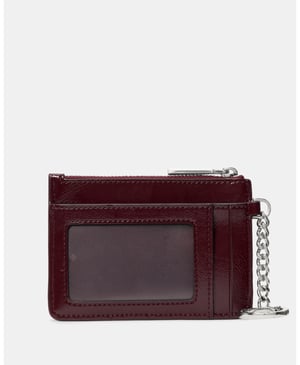 Shiny Quilted Key Ring Card Holder