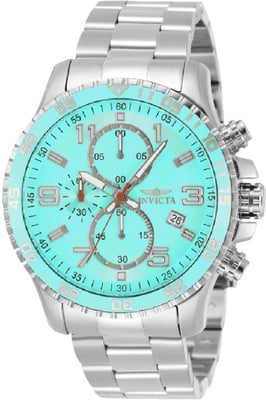 Invicta Specialty 69820 Herenhorloge - Quartz Uurwerk - Staal met Blauwe Wijzerplaat - 48 mm