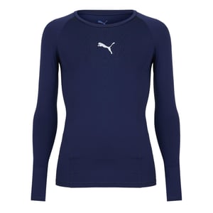 Men's Puma Liga Baselayer Tee Ls T-Shirt in Peacoat