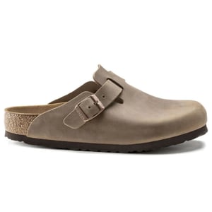 Birkenstock Boston vetleer bruin smal voetbed unisex slipper