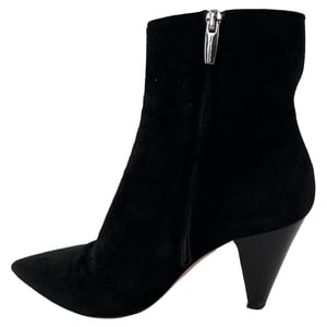 Gianvito Rossi Connie Heeled Ankle Boots in Black Suede