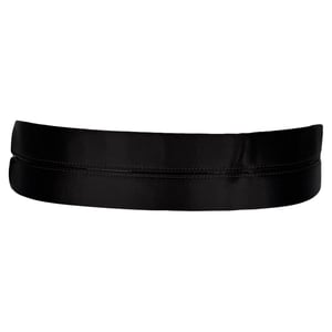 Lanvin Wide Waist Belt in Black Satin
