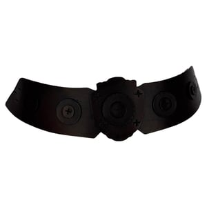 Saint Laurent Paris Shield Belt in Brown Leather