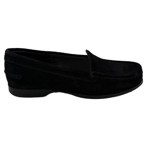 The Row Ruth Loafers in Black Suede