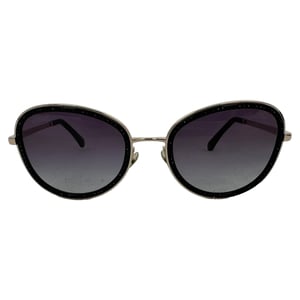 Chanel Gradient Crystal Round Glasses in Black Metal
