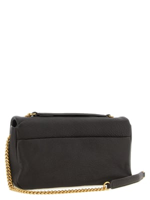 PINKO Bruine Lamsleren Schoudertas