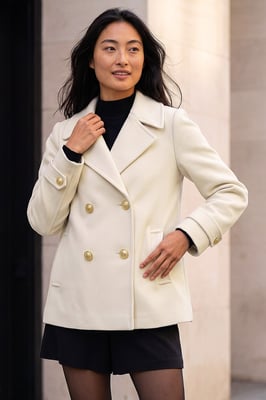 Petite Collar Double Breasted Coat